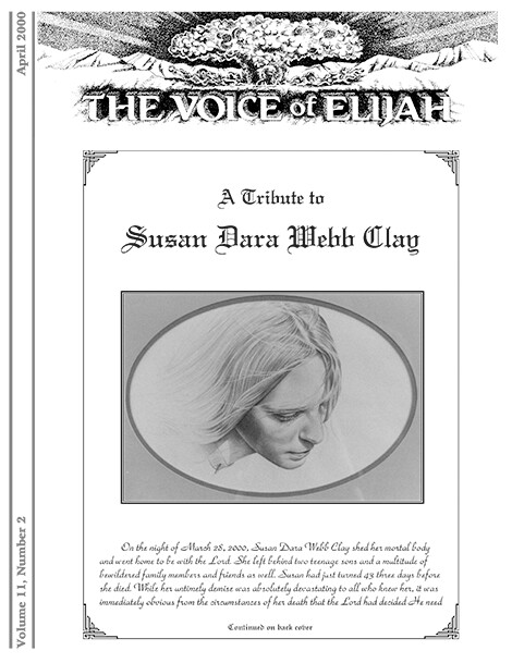 The Voice of Elijah® April 2000 Newsletter