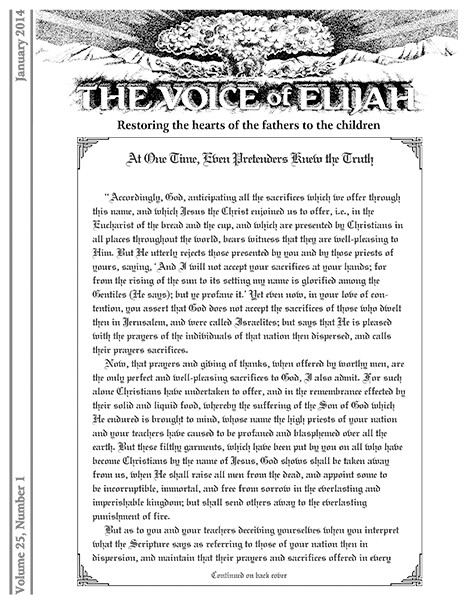 The Voice of Elijah® January 2014 Newsletter
