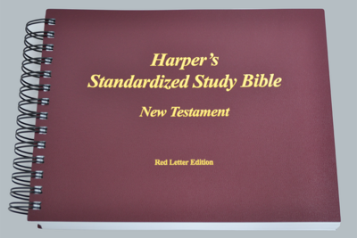 Harper's Standardized Study Bible, New Testament, Red Letter Edition