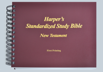 Harper's Standardized Study Bible, New Testament, First Printing