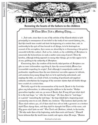 The Voice of Elijah® January 2023 Newsletter