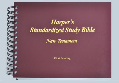 Harper's Standardized Study Bible, New Testament, First Printing