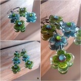 Boucles d'oreilles à fleurs doubles ou triples