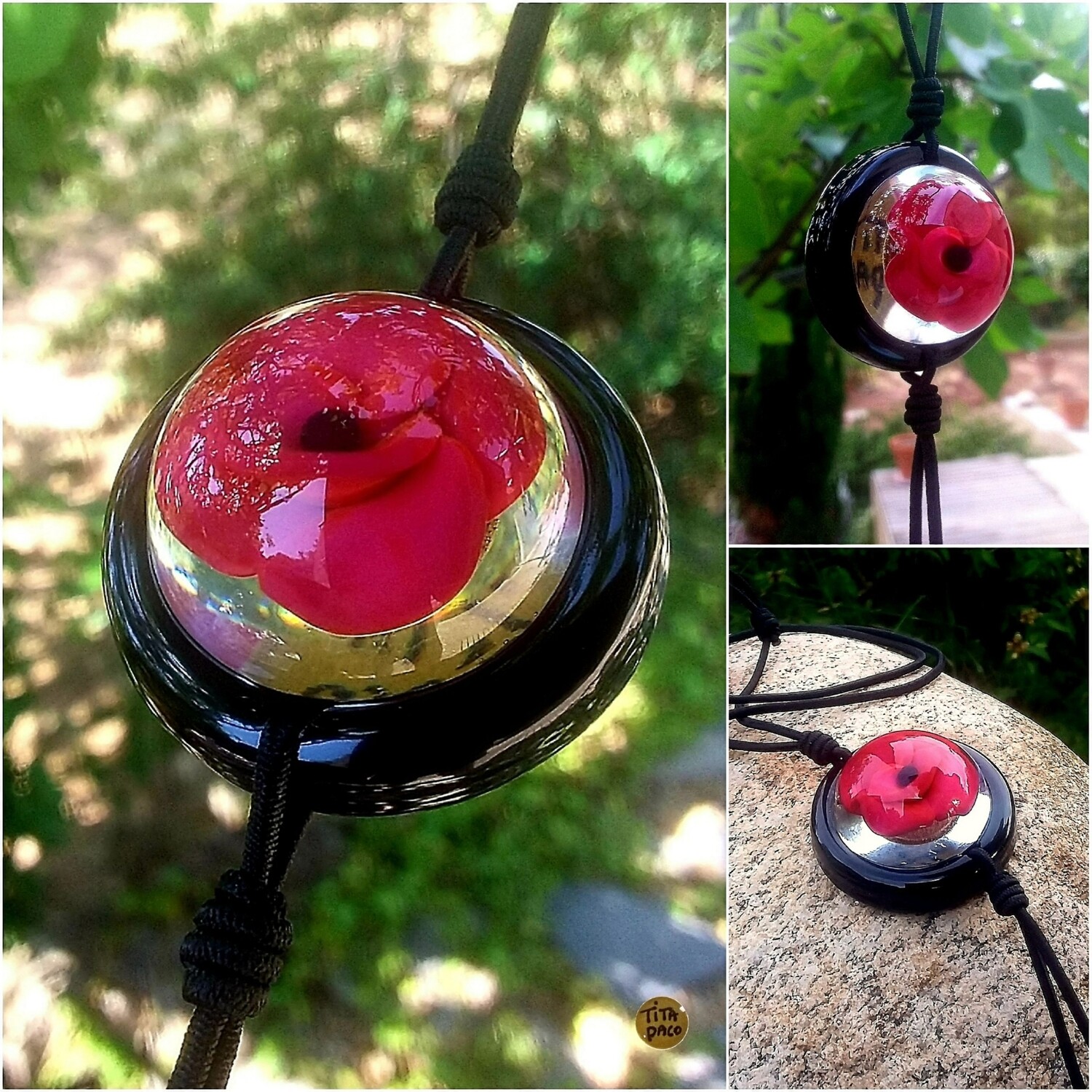 Collier fleur rose So Chic 
