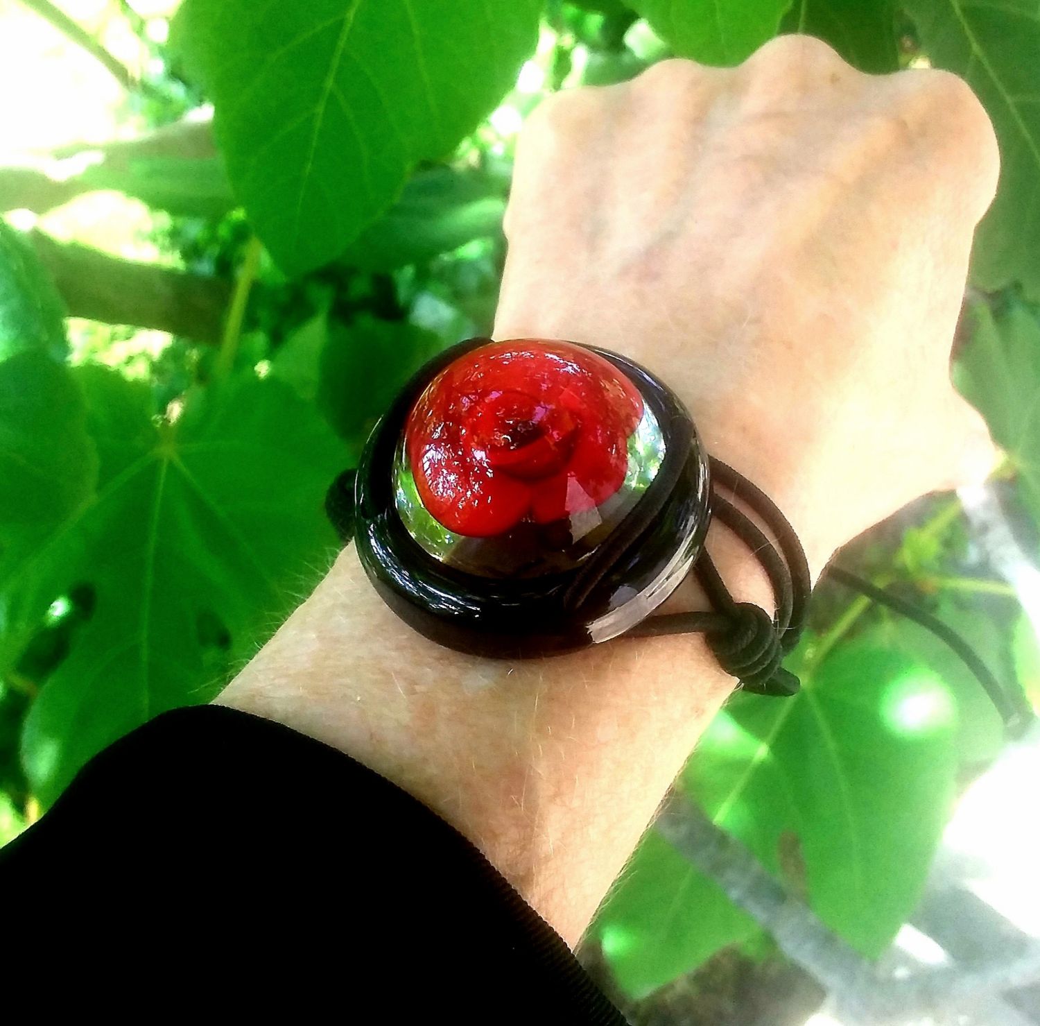 Bracelet Fleur Rouge So Chic 