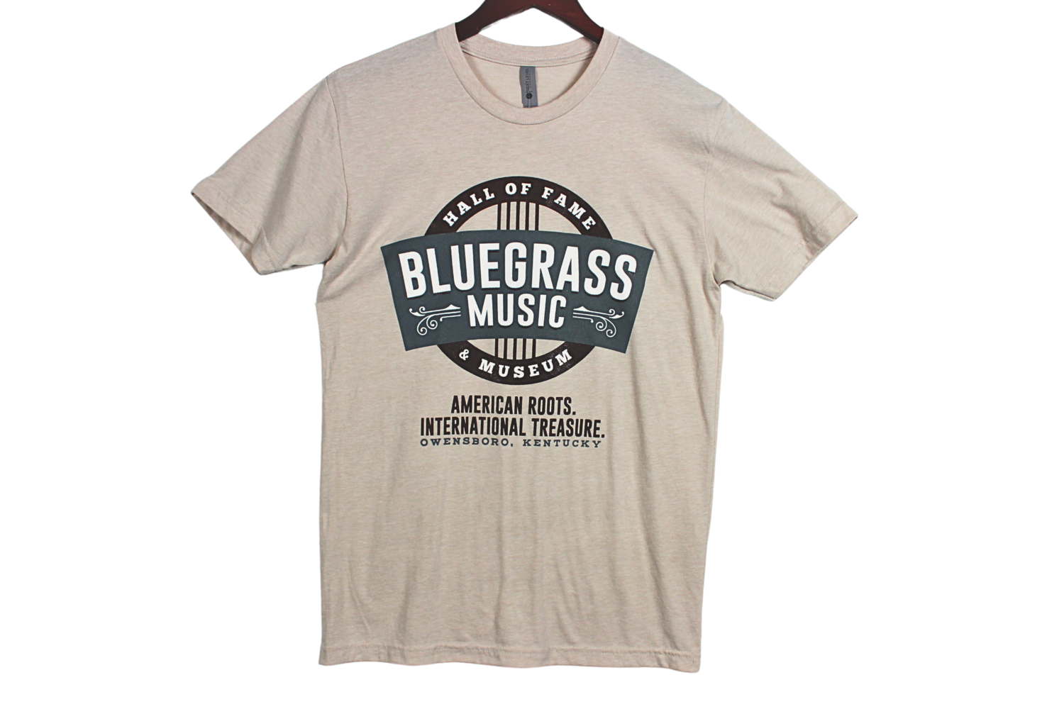 Bluegrass Music Hall of Fame Logo Cream Tee S