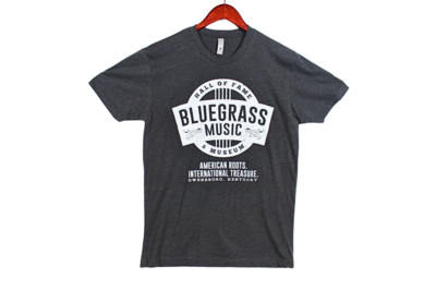 Bluegrass Music Hall of Fame Logo Charcoal Tee M