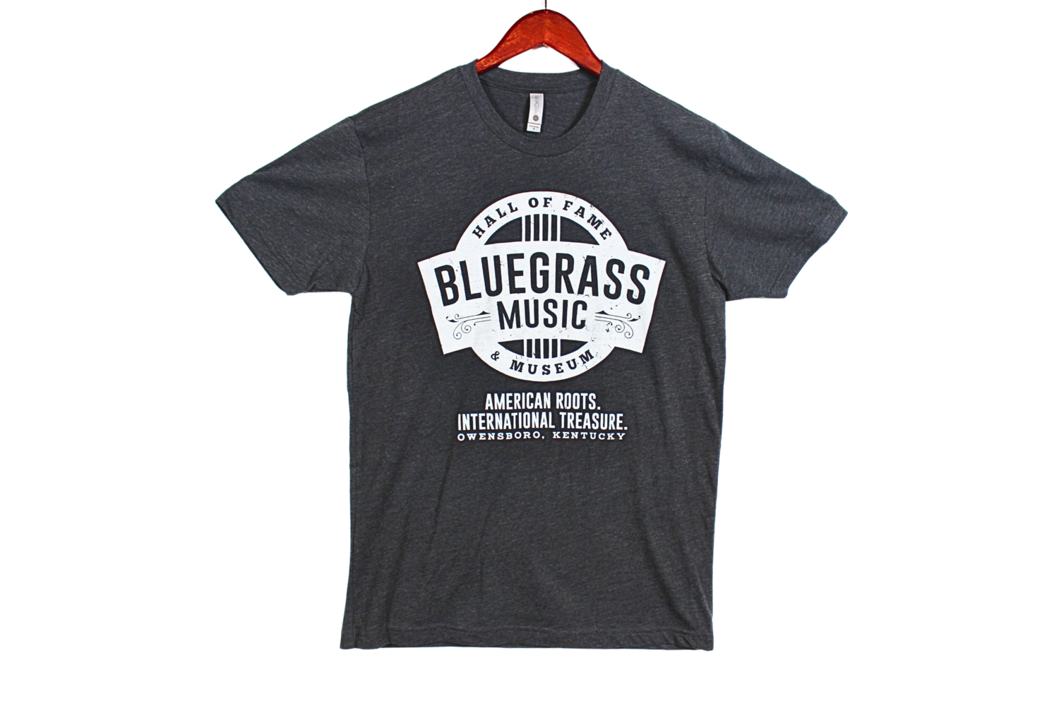 Bluegrass Music Hall of Fame Logo Charcoal Tee S