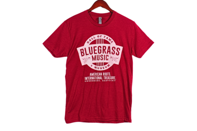 Bluegrass Music Hall of Fame Logo Cardinal Tee L