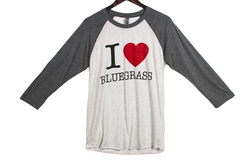I Love Bluegrass Tee Gray L