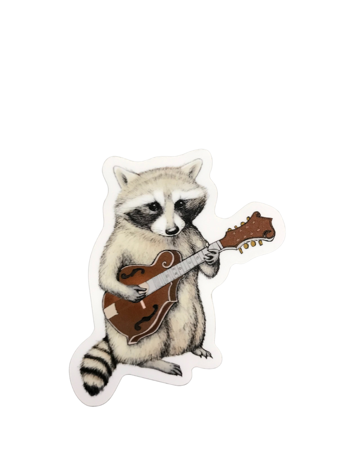 Raccoon Mandolin Sticker