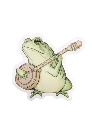 Frog Banjo Sticker