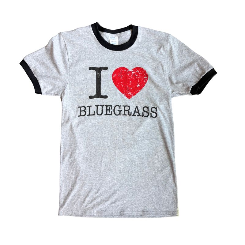 I Love Bluegrass Ringer T-shirt L