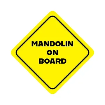 Mandolin On Board Sticker