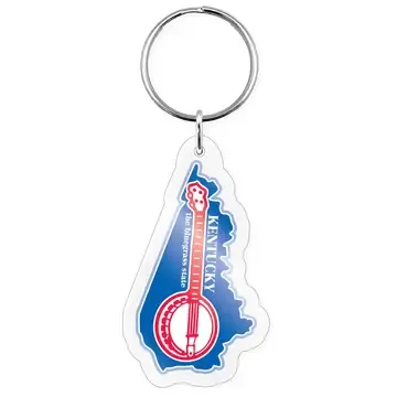 Keychain Ky State Shape With Banjo