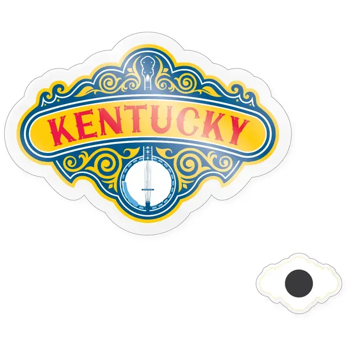 Kentucky Yellow And Blue Magnet With Banjo