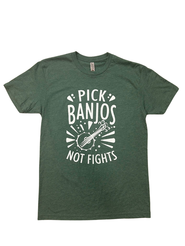 Pick Banjos Not Fights Green Tee - L