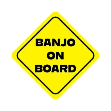 Banjo On Board Sticker