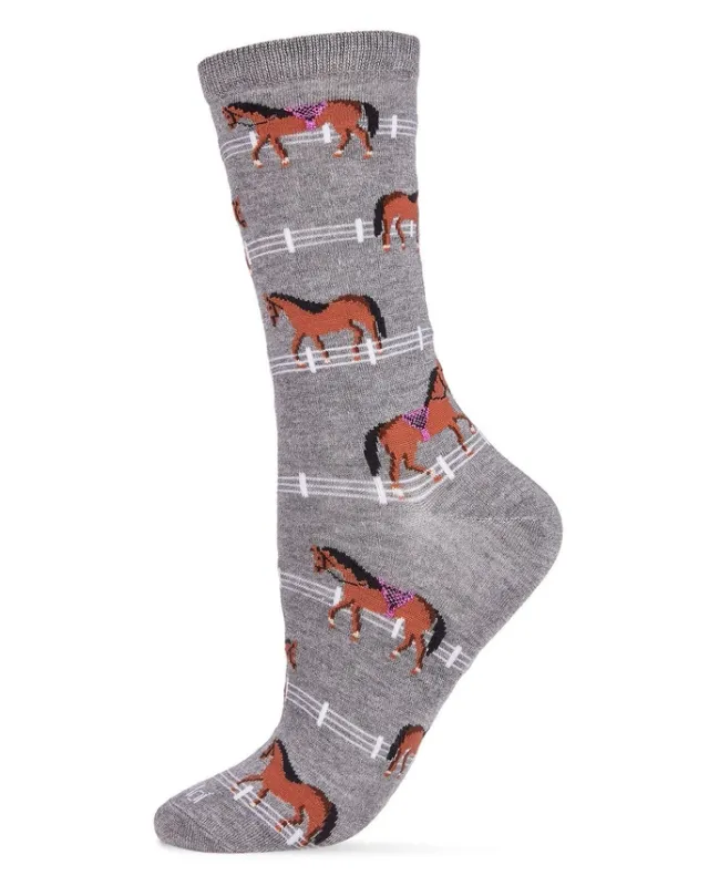 Horse and Fence Socks