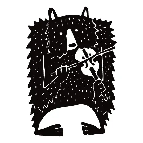 Bluegrass Bear Fiddle Sticker