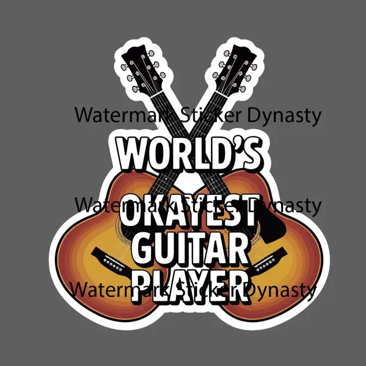 World's Okayest Guitar Player Sticker