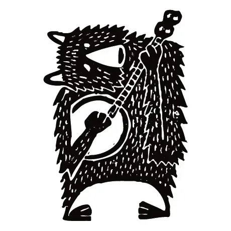 Bluegrass Bear Banjo Sticker