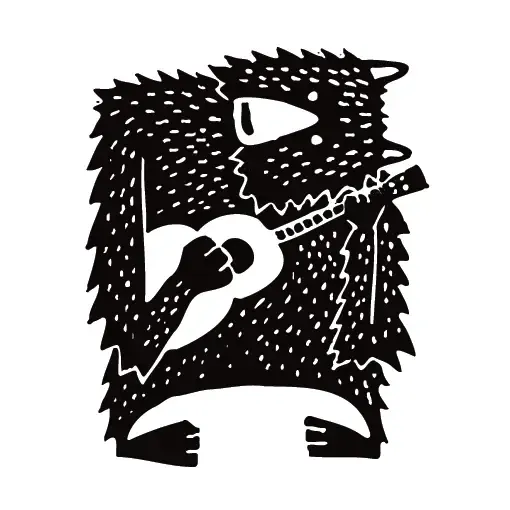 Bluegrass Bear Guitar Sticker