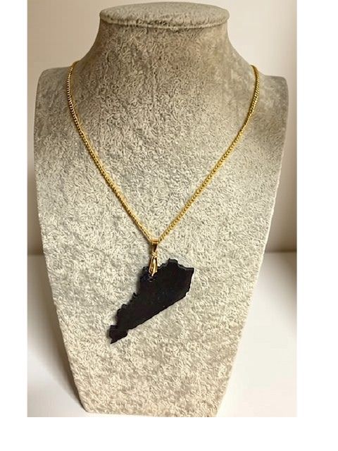 Kentucky Coal Necklace Gold Chain
