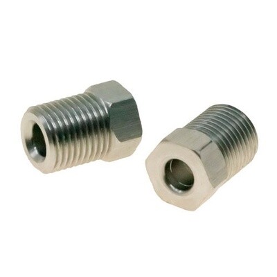 INVERTED FLARE TUBE NUT 3/8IN-24 STAINLESS SUIT 3/16IN HARD LINE 2PK