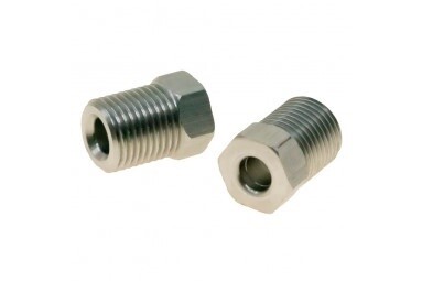 INVERTED FLARE TUBE NUT 7/16IN-24 STAINLESS SUIT 3/16IN HARD LINE 2PK