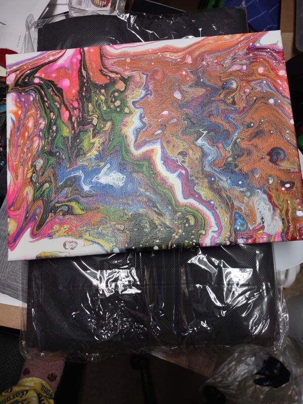 9x12  Bunny Hiding through the Hole Painting 