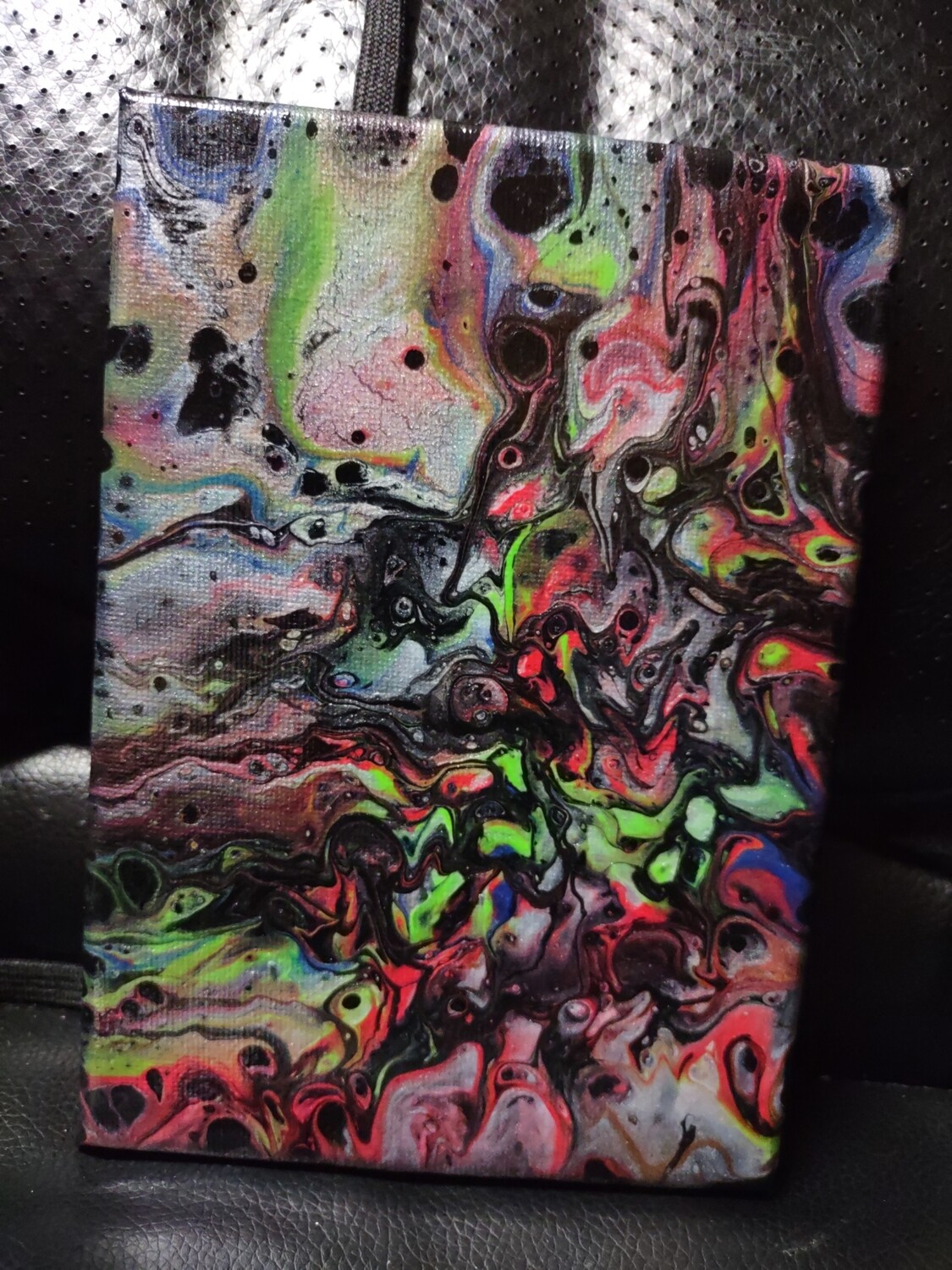 5x7 Fluorescent Rainbow Painting