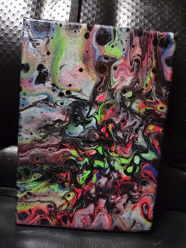 5x7 Fluorescent Rainbow Painting