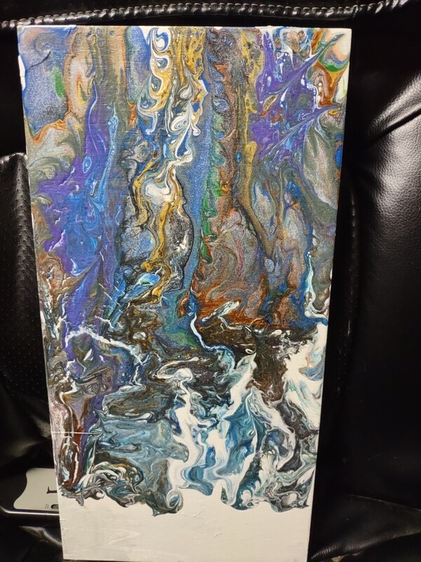 8X16 Dragon out of the Snow Painting