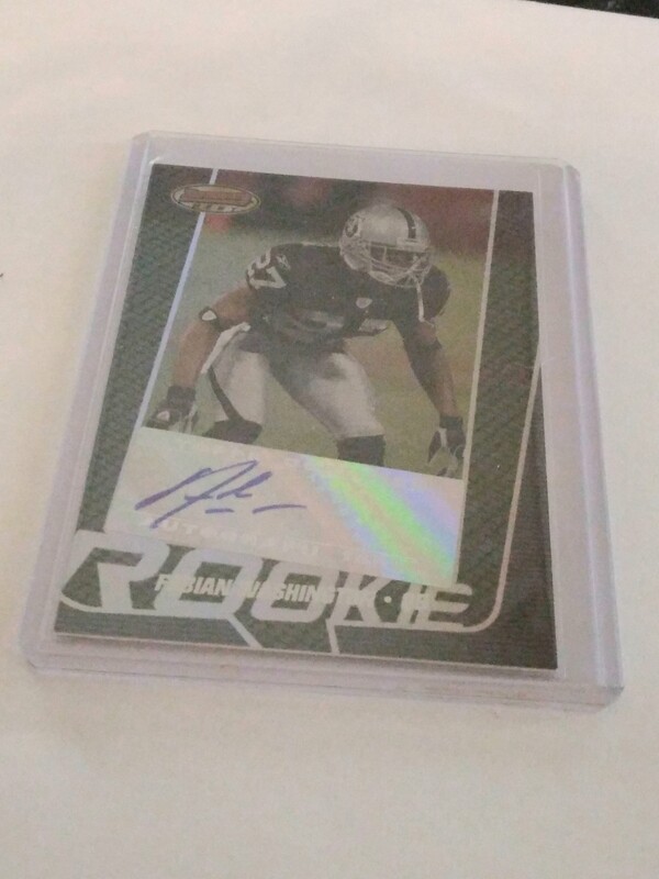 2005 Bowman&#39;s Best Football Card #160 Fabian Washington Rookie