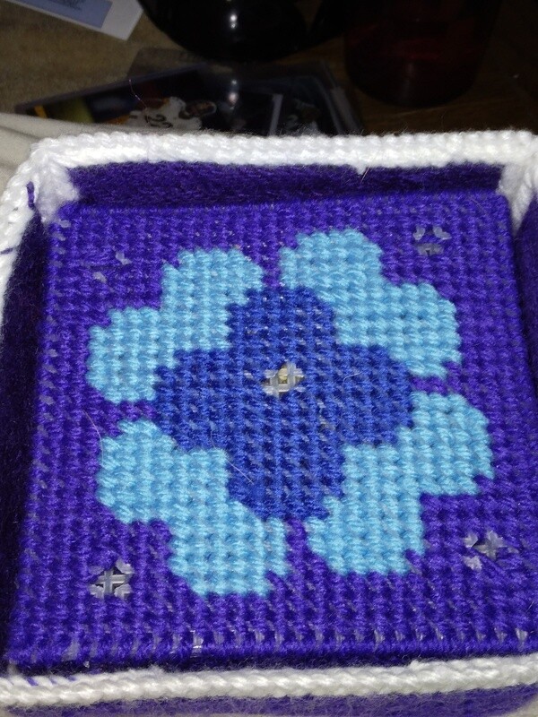 Set of Purple 5x5 Coasters