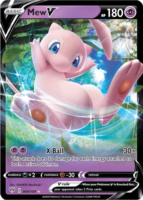 2020 Pokemon, Darkness Ablaze, #69/189 Mew V, Holo Ultra Rare