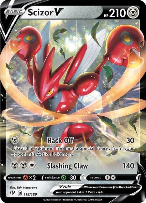 Scizor V 118/189 Darkness Ablaze NM Ultra Rare Pokemon Card