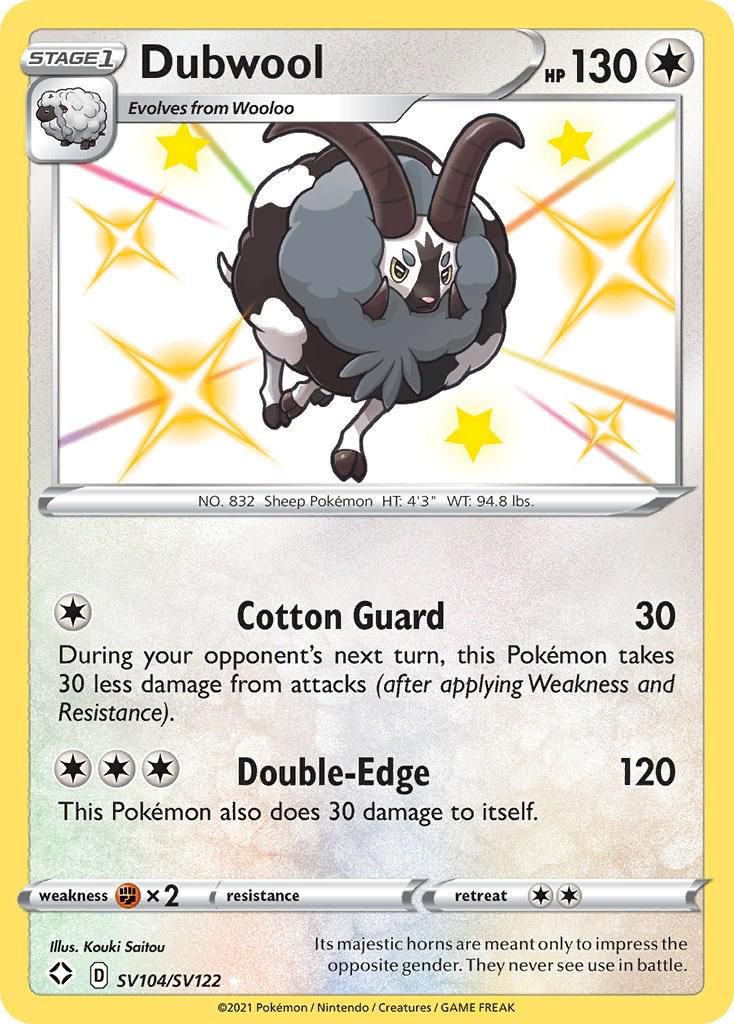 Dubwool - Shining Fates SV104/SV122 - Pokemon TCG - LP - Shiny Holo Rare