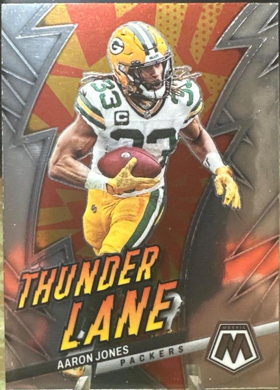 Aaron Jones #TL-AJ | 2023 Panini Mosaic Thunder Lane