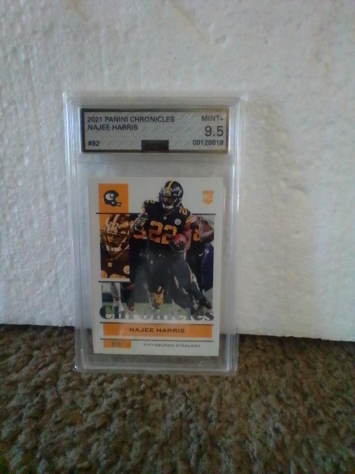 2021 PANINI CHRONICLES 🏈NAJEE HARRIS #92 AGS 9.5(R/C)ALABAMA TIDE/PITT STEELERS