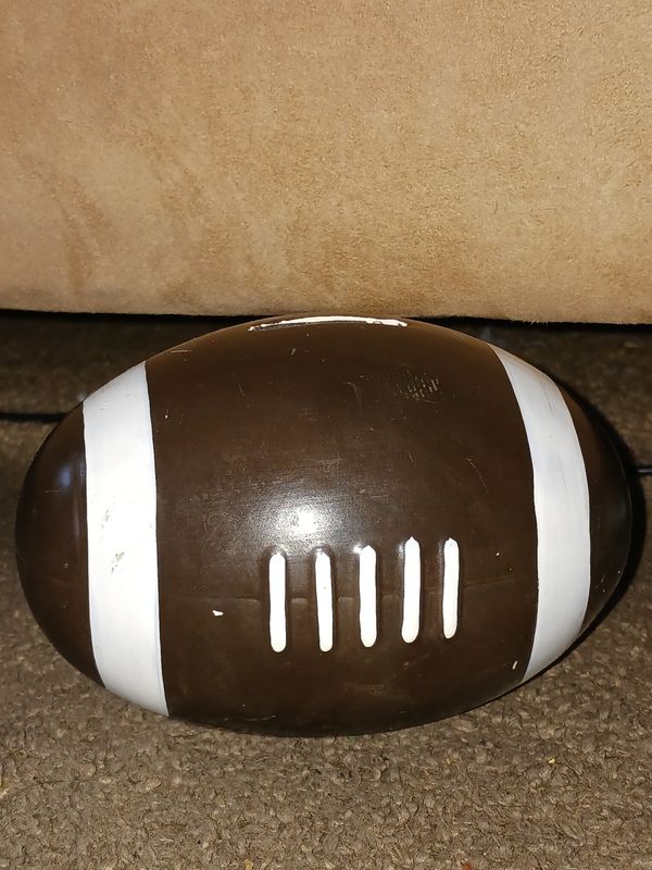 Football Coin Money Piggy Bank- 7.5” Long x 5”Wide Nice Shape