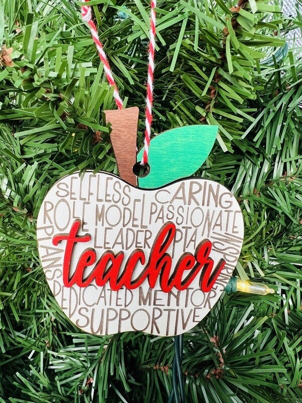 Teacher Typography Ornament