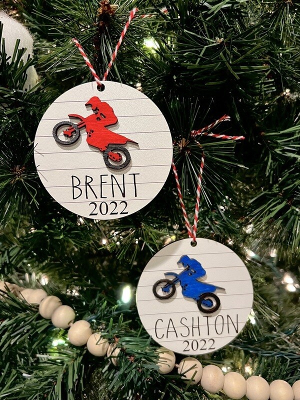 Dirt Bike Ornament