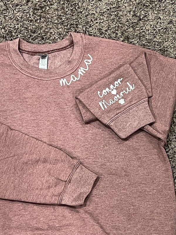 Mama Crewneck Sweatshirt with Names