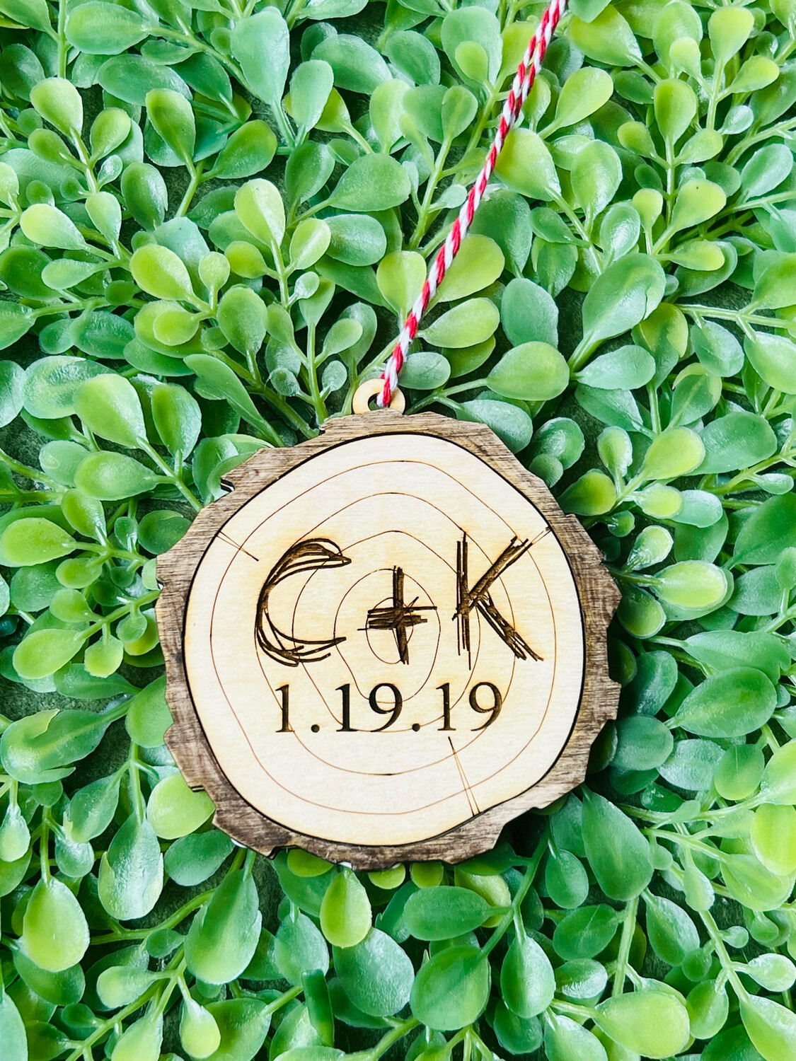 Tree Carved Names Ornament