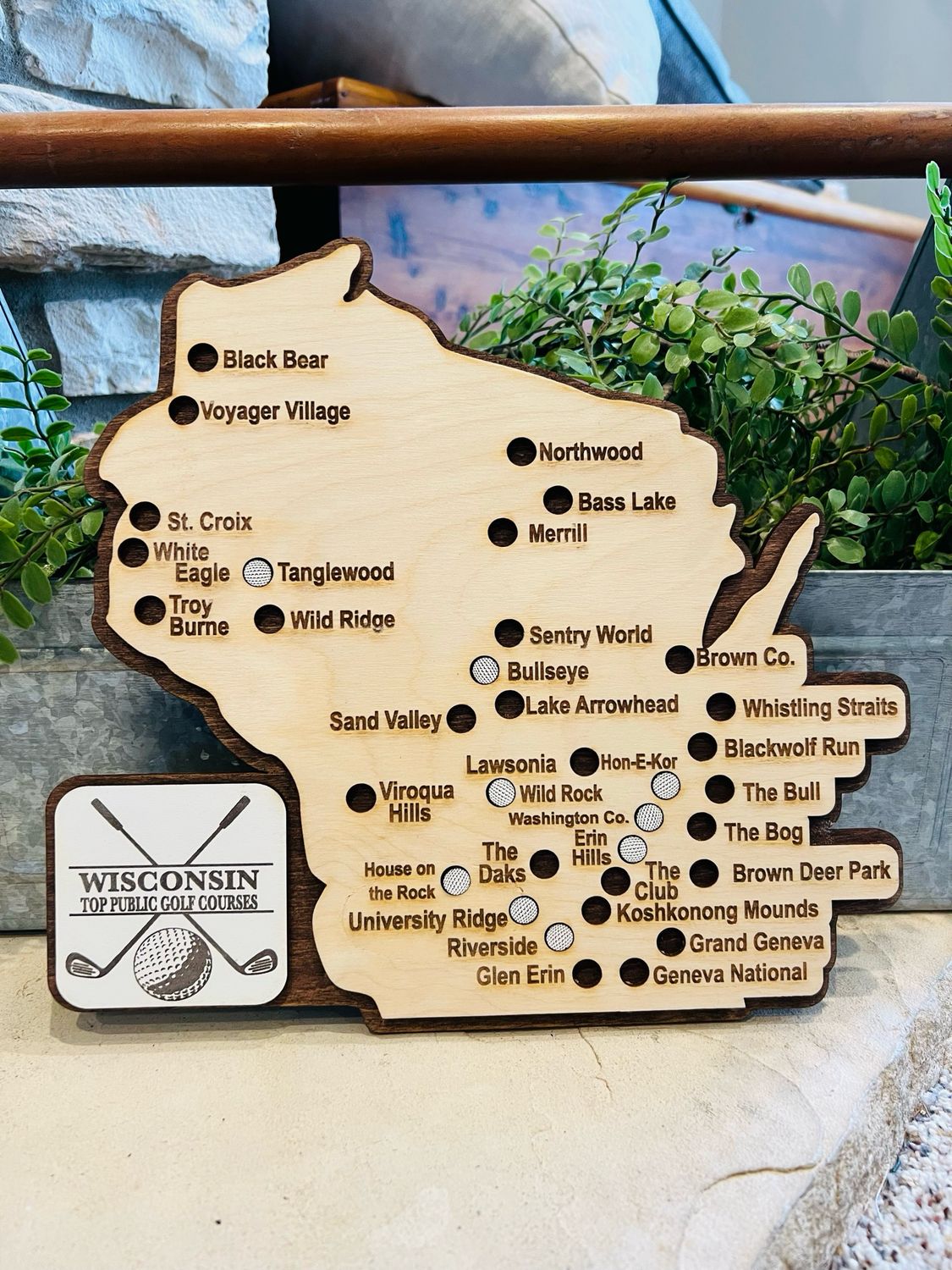 Wisconsin Top Public Golf Courses Map