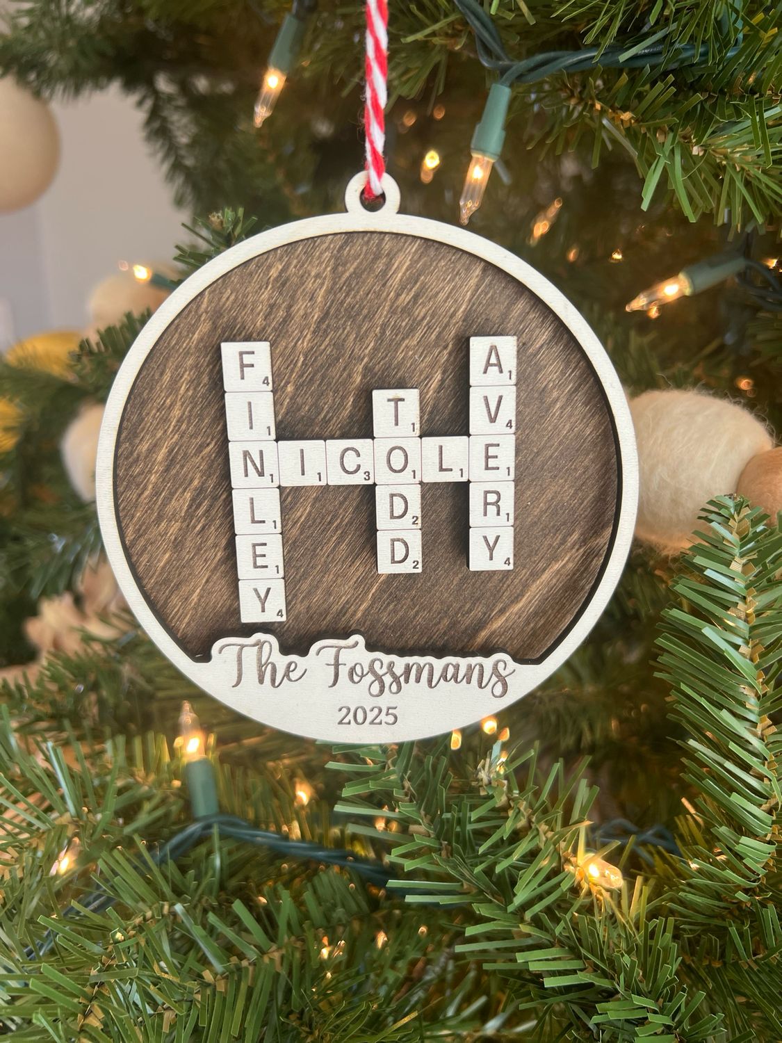 Crossword Scrabble Ornament