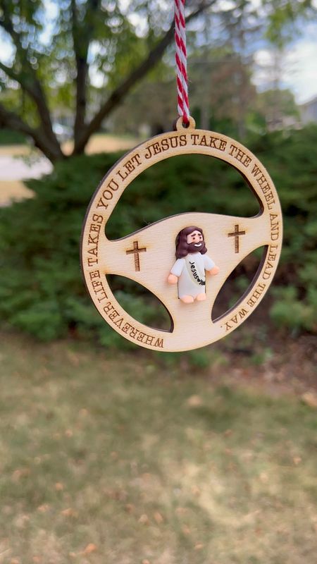 Jesus Take the Wheel Rearview Mirror