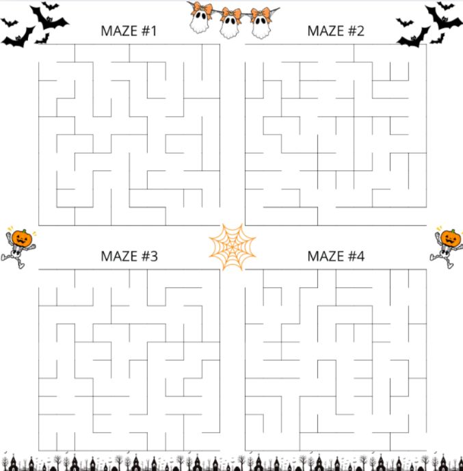 Halloween &amp; Autumn Sample Mazes from Activity Books for Kids 6-12